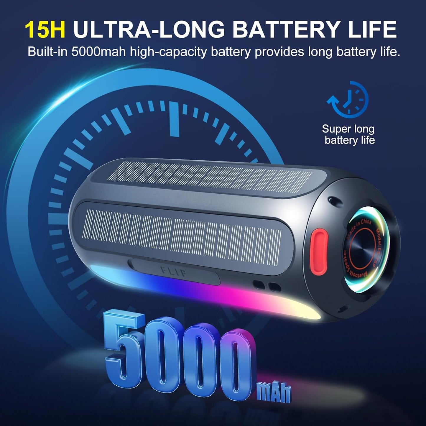PARKVISION Magnetic Bluetooth Speaker for Golf Cart IPX7 Waterproof Built-in 5000mAh Battery 30W Loud with Bass-24 Hour Battery